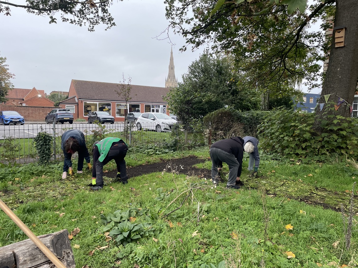 Volunteers Laying Turf